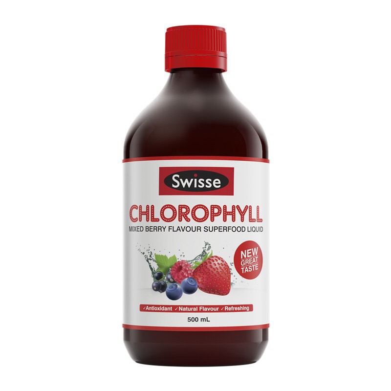 Nước diệp lục vị dâu tây Swisse Chlorophyll Mixed Berry 500ml của Úc