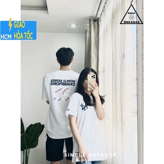 Áo thun new era tay ngắn 💙chính hãng💙 new era super boul navy 100% cotton - áo thun unisex cổ tròn - simple sneaker