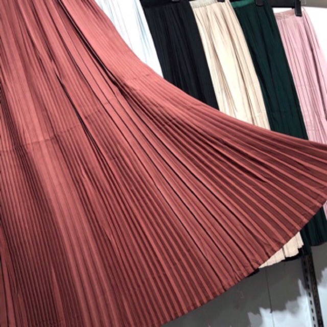 Chân váy xếp ly nhỏ dáng midi hàng loại 1 QC | BigBuy360 - bigbuy360.vn