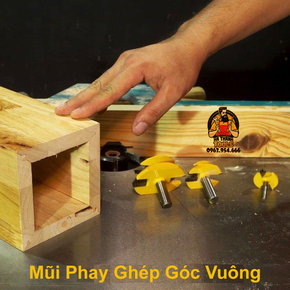 Mũi Soi Ghép Góc Vuông, Ghép Hộp,Ván,Gỗ Cao Cấp - Đầy Đủ 6 Kích Cỡ