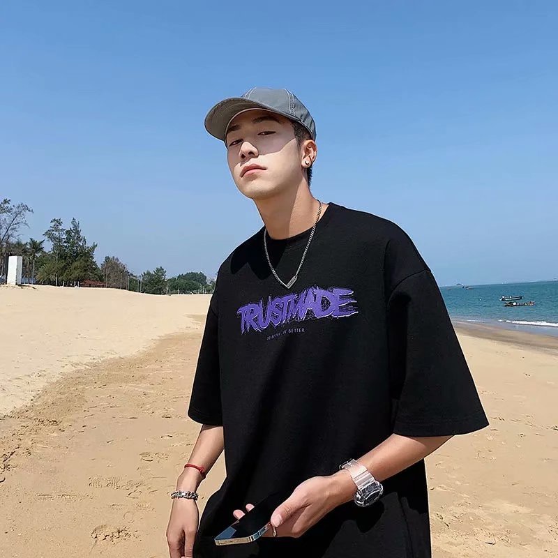 Áo Thun Nam Tay Ngắn In Chữ Thời Trang Dành Cho Bigsize Fashion Áo Phông Unisex Simple Áo Mùa Hè Nam