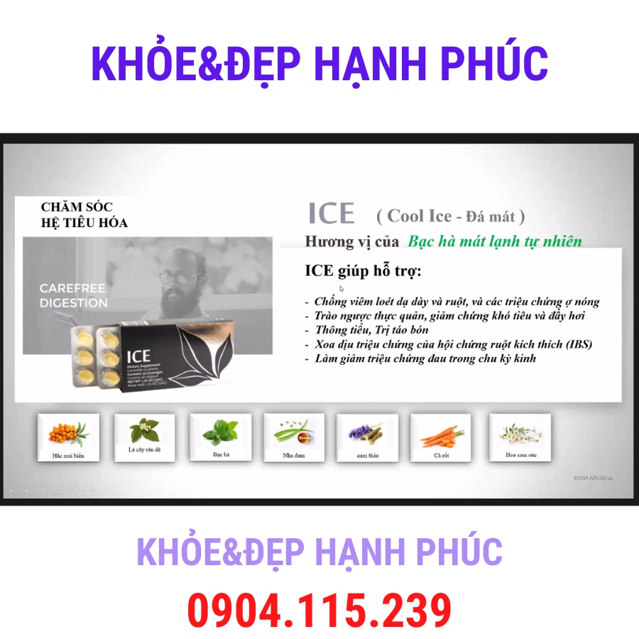 [ Date T8/23 ] Viêm ngậm hỗ trợ tiêu hóa APLGO - ICE – 30 viên/hộp