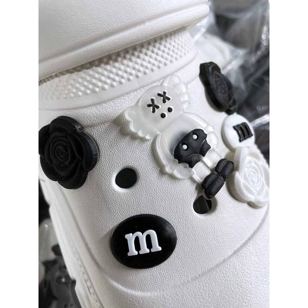 Dép sục Cross đế độn 3cm tặng kèm sticker BearBrick