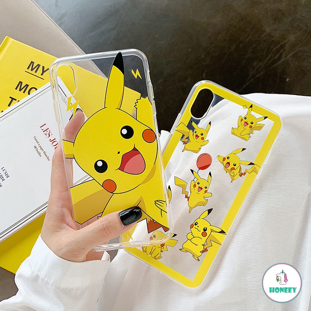 Japan Cartoon Pokemon Pikachu Transparent Clear Case for IPhone Xs Max XR 6s 8 7 Plus IPhone 11 Pro Max Soft TPU Cover