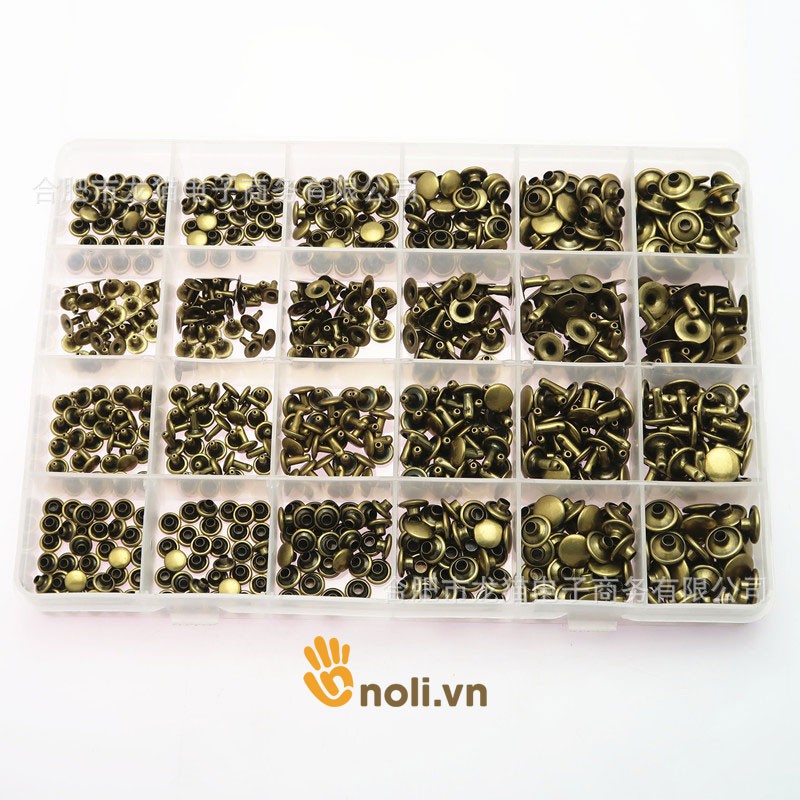 Hộp đinh tán tròn kim loại đồng 360 cái