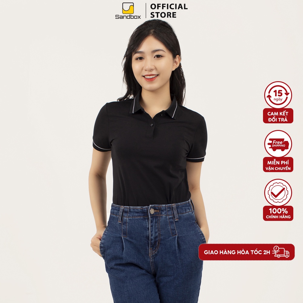 Áo Thun Polo Nữ SANDBOX Thời Trang Có Cổ Đẹp Thiết Kế Trơn Basic Trẻ Trung(APC22001)