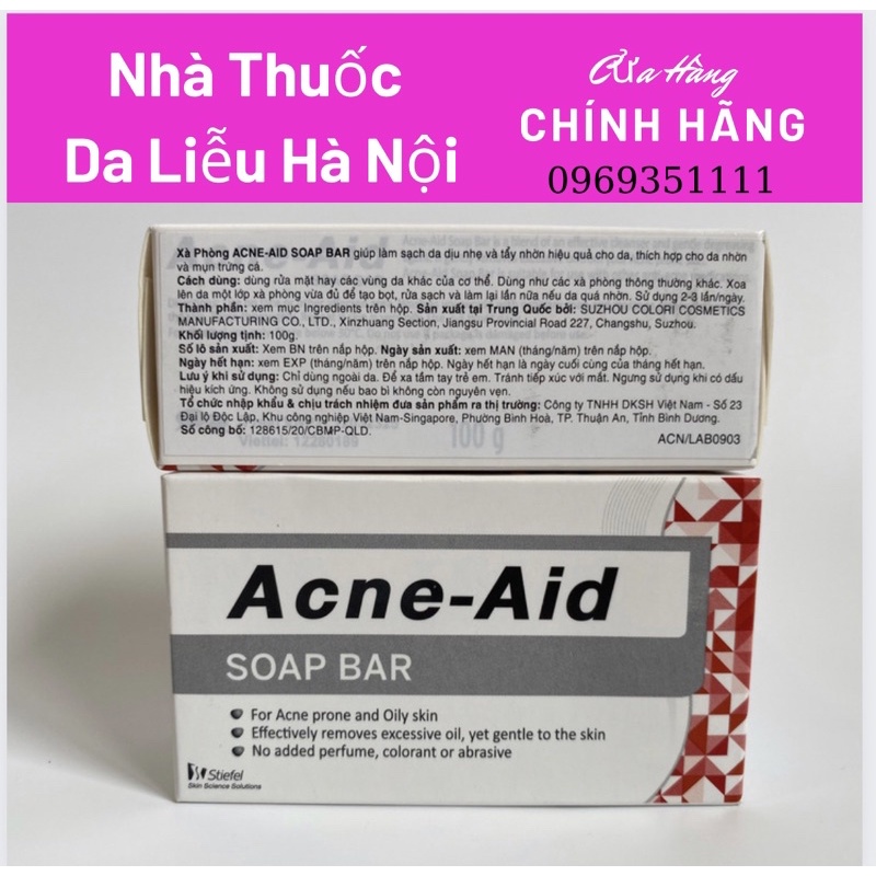 Xà phòng Acne-Aid Soap Bar Acne aid giúp làm sạch da dịu nhẹ