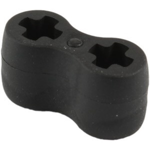 [LEGO MONSTER21]-45590-Đầu nối trục đôi - Cao su linh hoạt( đen)