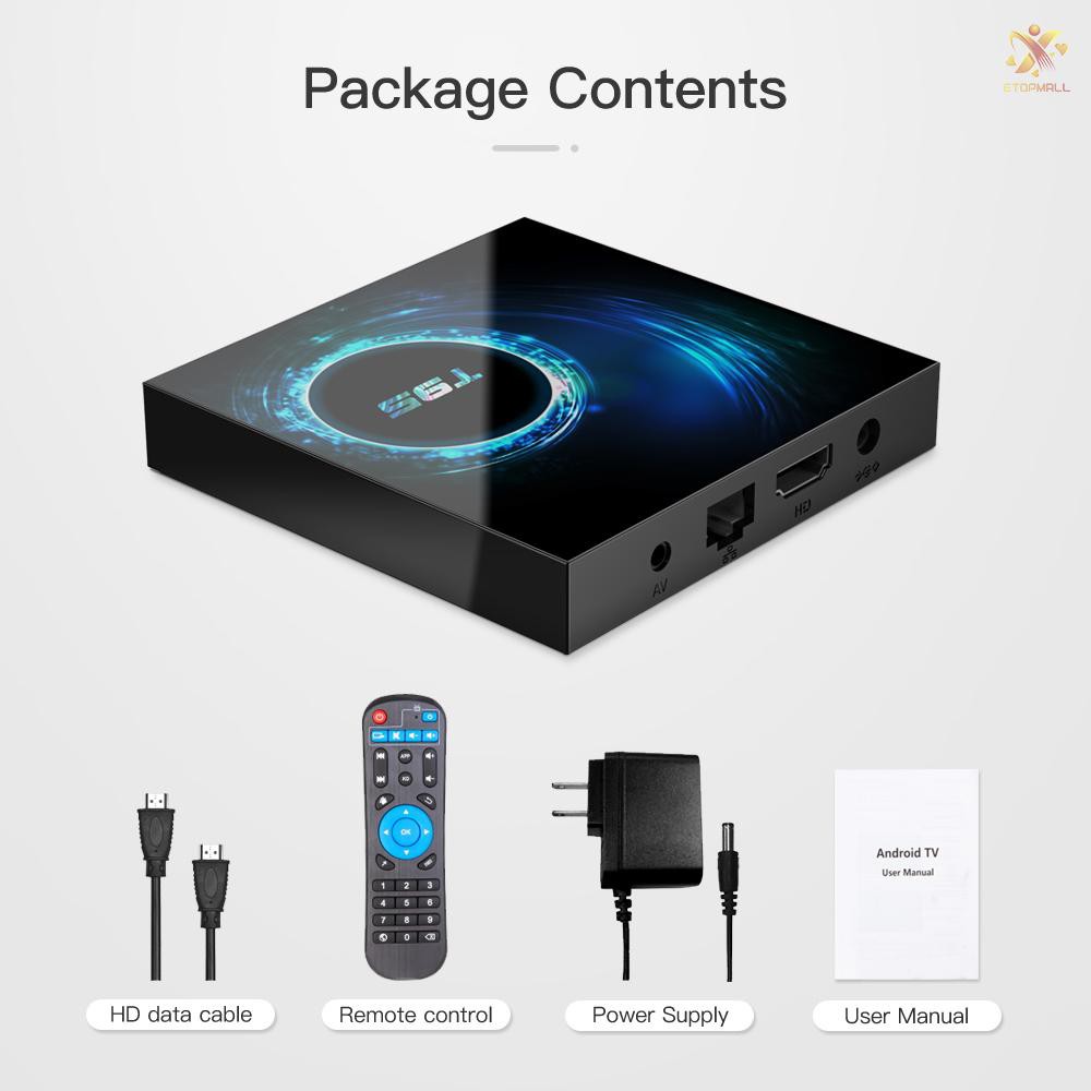 Bộ Tv Box T95 Android 10.0 Allwinner H616 Quad-Core 64 Bit 4k Media Player 6k Hdr H.265 Vp9 4gb / 128gb 2.4g &amp; 5g Wifi Bt5.0 100m