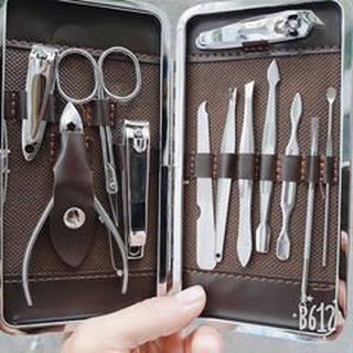 Bộ dụng cụ 12 món cắt tỉa móng tay chân cao cấp, bộ kềm làm nail cá nhân tại nhà –KÈM HỘP ĐỰNG | TP022