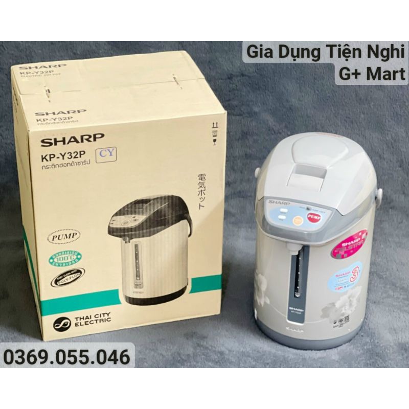 Bình Thủy Điện/ Phích Điện Cao Cấp SHARP KP-Y32P 3,0L 700W Bảo hành 12 tháng - Giadungtiennghigmart