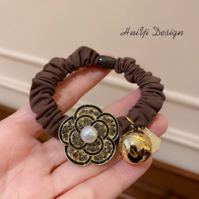 Dây Buộc Tóc Cỡ Lớn Đính Đá Phong Cách Retro Sang Trọng 2022