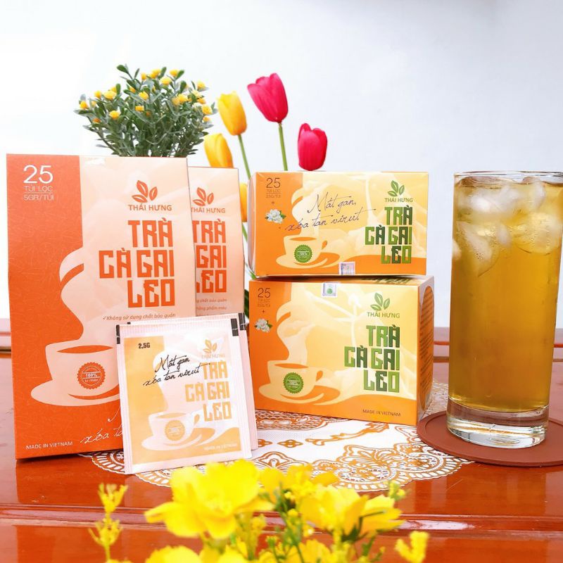 Trà Túi Lọc Cà Gai Leo Thái Hưng Mát gan, thải độc gan, bảo vệ tế bào gan, hạ men gan, hết mụn nhọt, mẩn ngứa