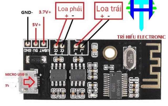 Mạch bluetooth liền công suất 5W MH-M38 DW-CT14+