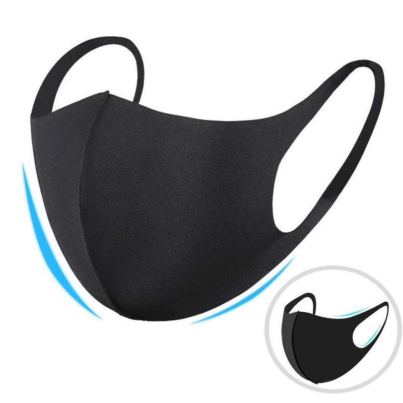 [Hàng mới về] Khẩu trang cotton chống bụi PM2.5 màu đen phong cách Hàn Quốc có thể giặt và tái sử dụng