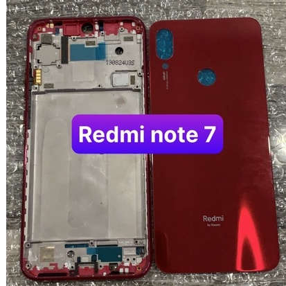Vỏ bộ Redmi Note 7- Xiaomi - gồm kính lưng,xương máy , phím nhựa