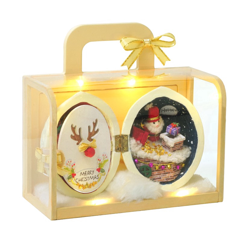 Mô hình nhà gỗ DIY Christmas gift little house