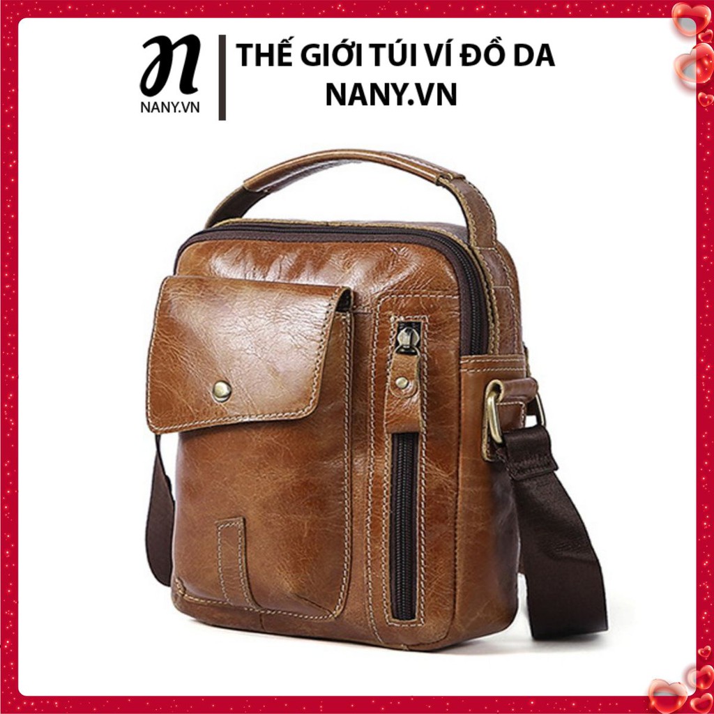 TÚI ĐEO CHÉO DA BÒ T087 -  KIỂU DÁNG TRẺ TRUNG  - PHONG CÁCH THỜI TRANG THỜI THƯỢNG[XẢ KHO]