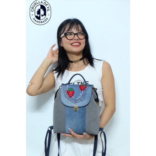 Balo jean tái chế từ quần jeans