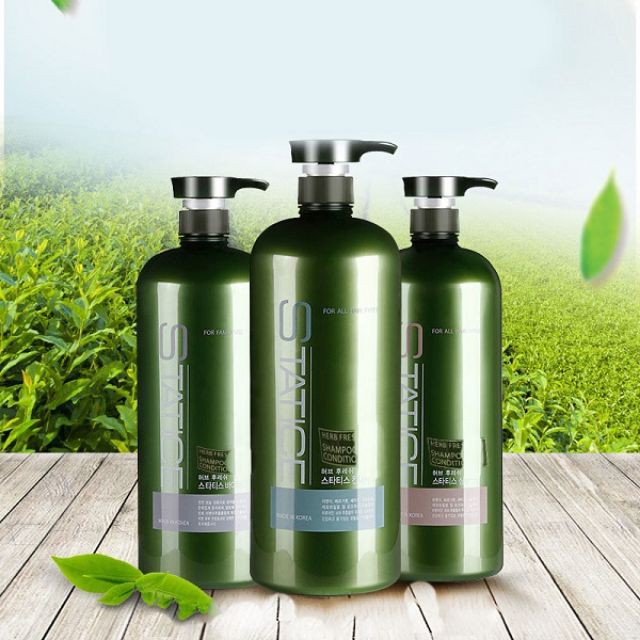 Dầu Gội Thảo Mộc Statice Herbal Fresh chăm sóc tóc hư tổn 1500ml