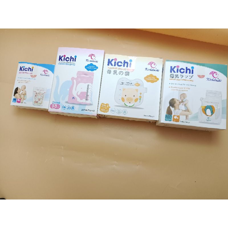 Túi Trữ Sữa Kichilachi 100/150/180/250ml Có  Vòi / Túi Cảm Biến Nhiệt/Túi Khóa 2 Ziper Chắc Chắn,Không Bị Rò Sữa