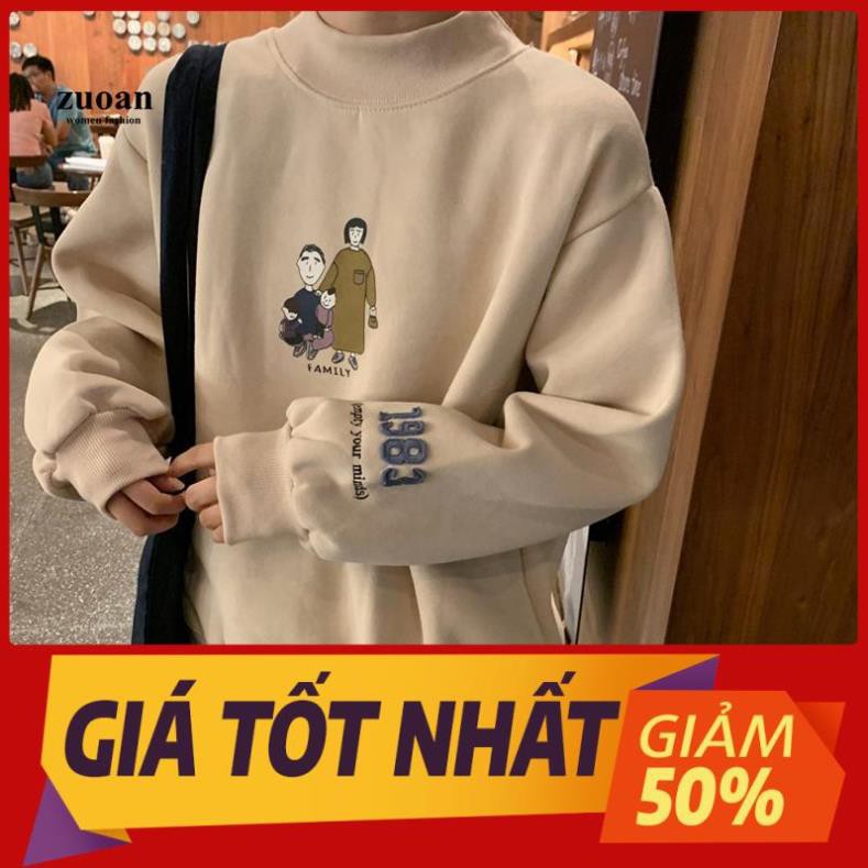 Áo Sweater Nữ Dáng Rộng Thời Trang Thu Đông