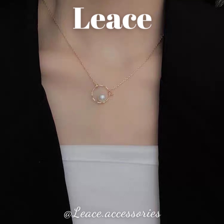 Dây chuyền nữ, vòng cổ nữ mặt đính hạt ngọc trai nhân tạo NL021 Leace.accessories