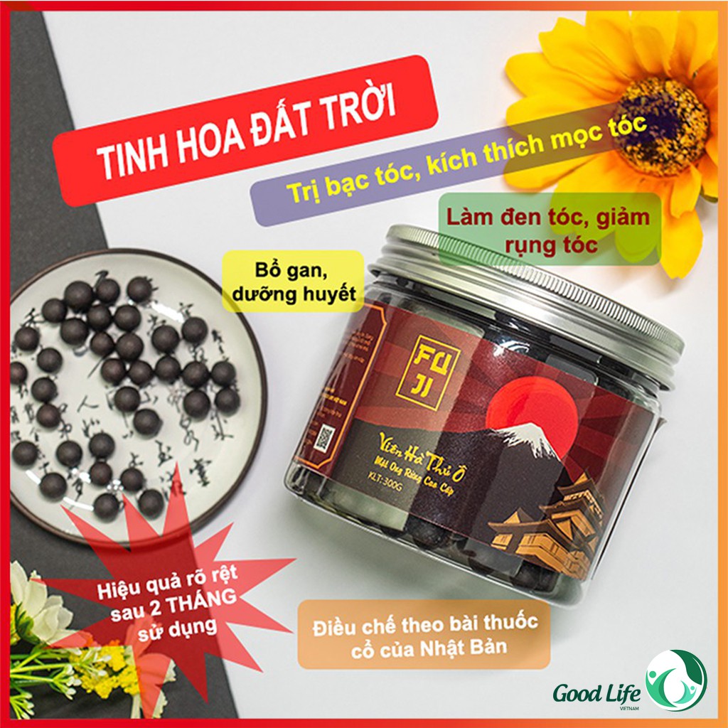 Hà Thủ Ô Mật Ong Rừng Cao Cấp FUJI 300g , Viên Hà Thủ Ô Mật Ong Bí Truyền Nhật Bản Dùng Tốt Với, Nghệ Viên Mật Ong Hena