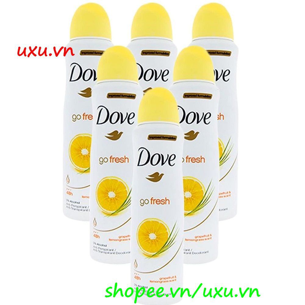 Xịt Khử Mùi Nữ 150Ml Dove Go Fresh Chanh, Với uxu.vn Tất Cả Là Chính Hãng.