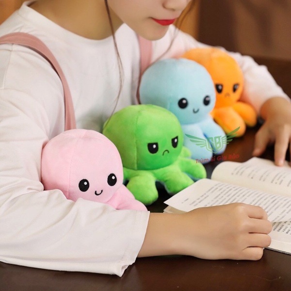 Bạch tuộc cảm xúc thú bông 2 mặt mini cute, hàn quốc khổng lồ cỡ lớn siêu mịn