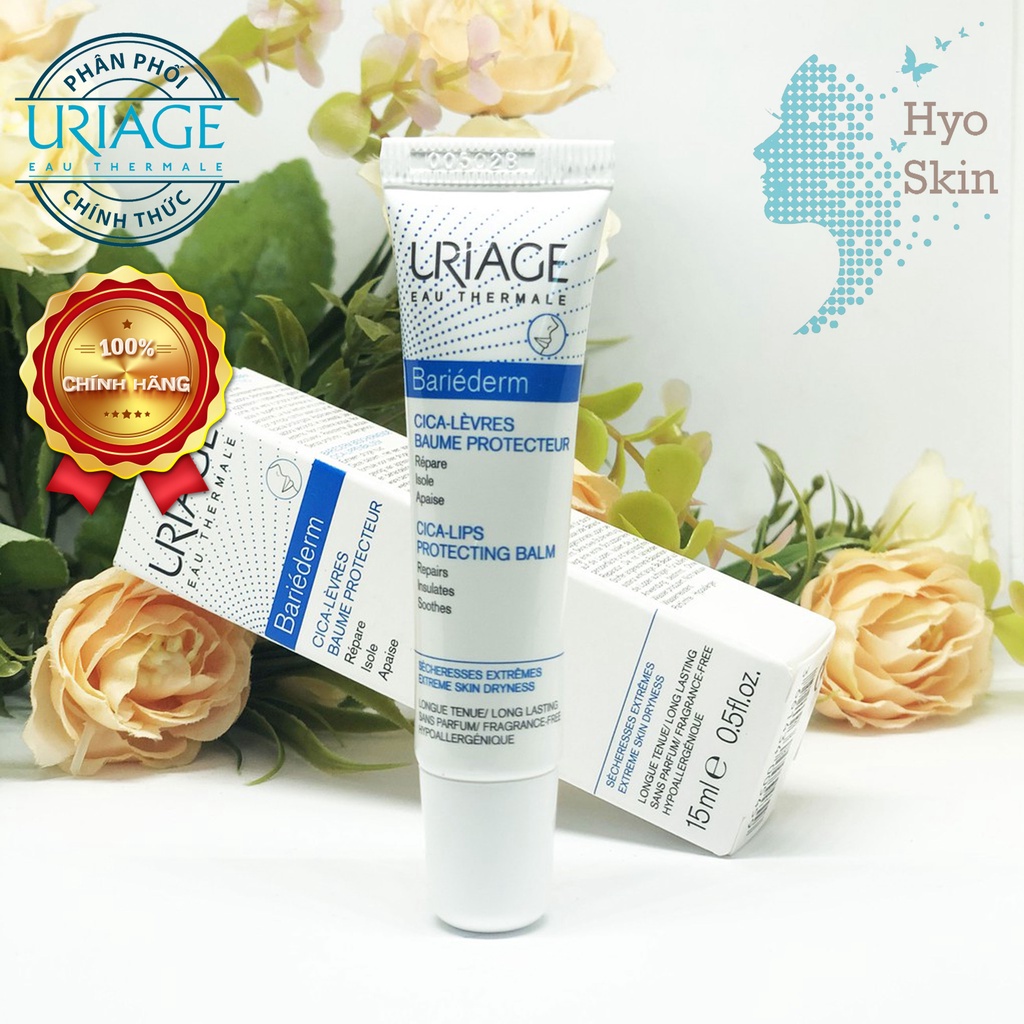 Kem Chăm Sóc Môi Khô, Nứt Nẻ URIAGE BARIEDERM CICA-LEVRES BAUME PROTECTEUR 15ml