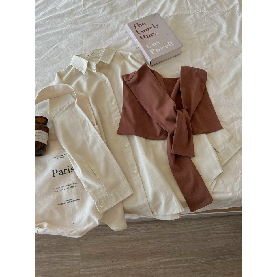 Khăn choàng/khoác mix kèm áo thun, sơmi phong cách ulzzang Hàn Quốc màu vintage