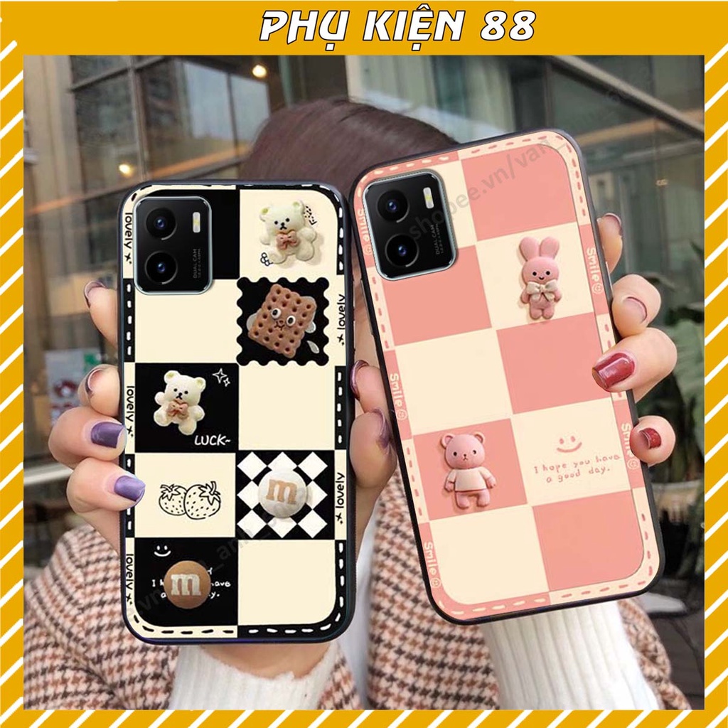 Ốp lưng Vivo Y15s hình gấu, kẹo dễ thương cute