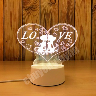 Đèn ngủ 3d 2 NGƯỜI Mẫu 01, đèn trang trí, quà tặng sinh nhật, quà tặng tình yêu