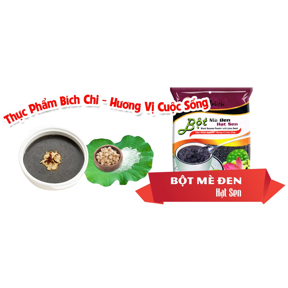 Bột mè đen hạt sen Bích Chi có đường 350g/ bịch