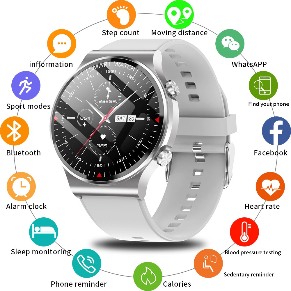 Đồng Hồ Thông Minh Đeo Tay Crrju Cj1001a Chức Năng Báo Nhịp Tim Màn Hình Ngủ Chống Nước Cho Điện Thoại Ios Android