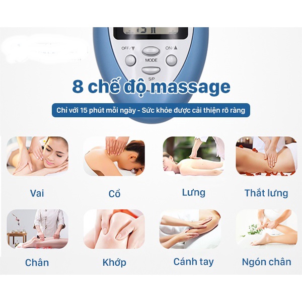 Máy massage xung điện trị liệu,máy điện xung cầm tay mang lại cảm giác chân thực như xoa bóp