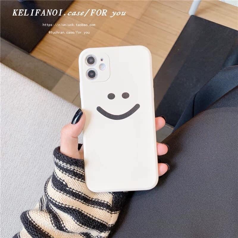 Ốp lưng hình mặt cười đơn giản icon cute cạnh vuông giả ip12 5/5s/6/6plus/6s/7/7plus/8/8plus/x/xr/xs/11/12promax