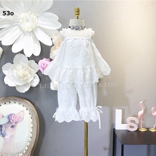 K179 Bộ ren trắng xuất Hàn bé gái