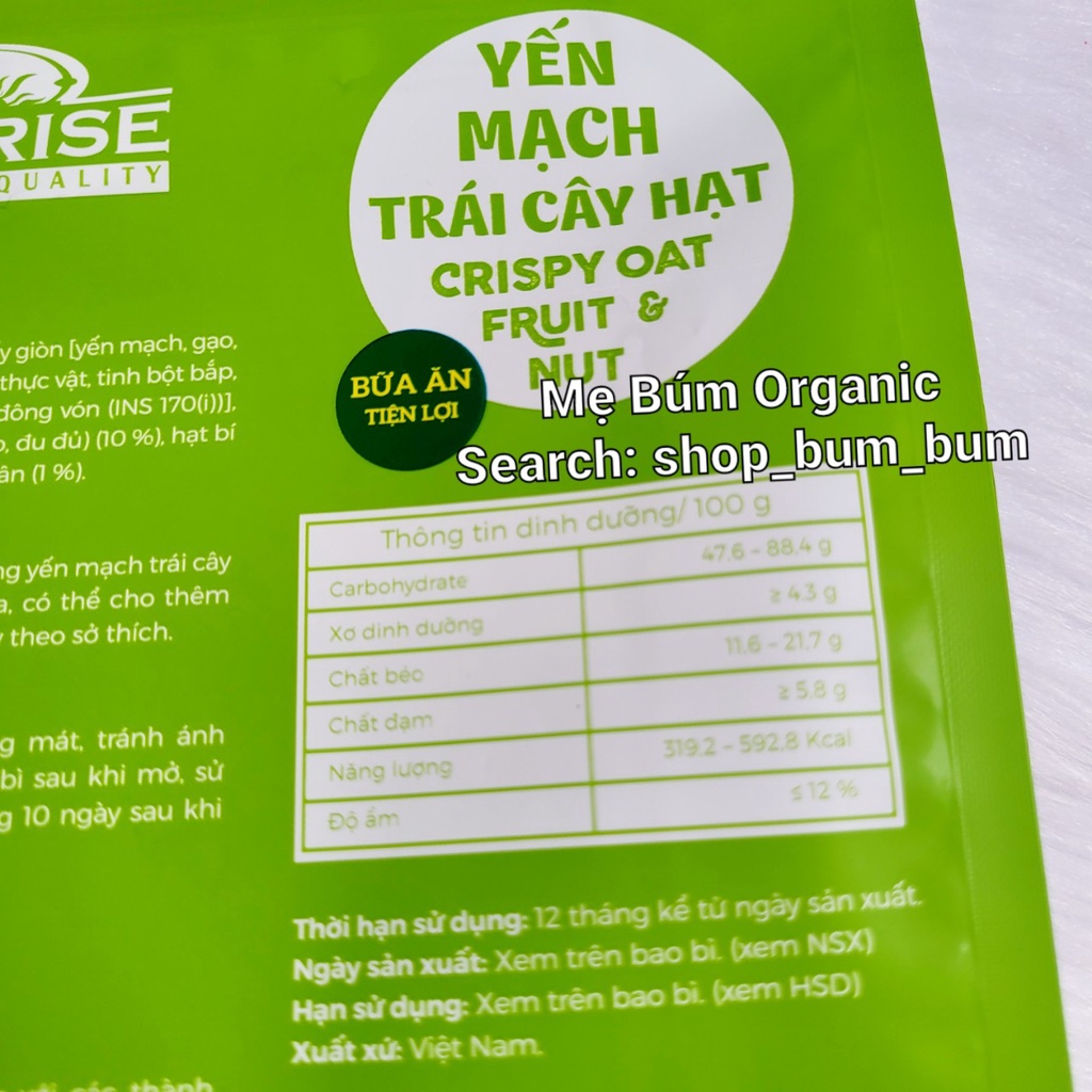 [ HCM Giao Hỏa Tốc] Yến Mạch Trái Cây Hạt Sunrise Bịch 300g - Phù Hợp Ăn Kiêng, Giảm Cân- Tiện Lợi Và Tốt Sức Khỏe