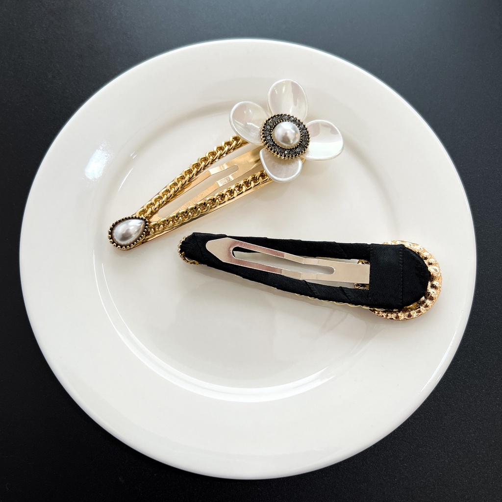 Kẹp Tóc Đính Ngọc Trai Sang Trọng Phong Cách Hàn Quốc