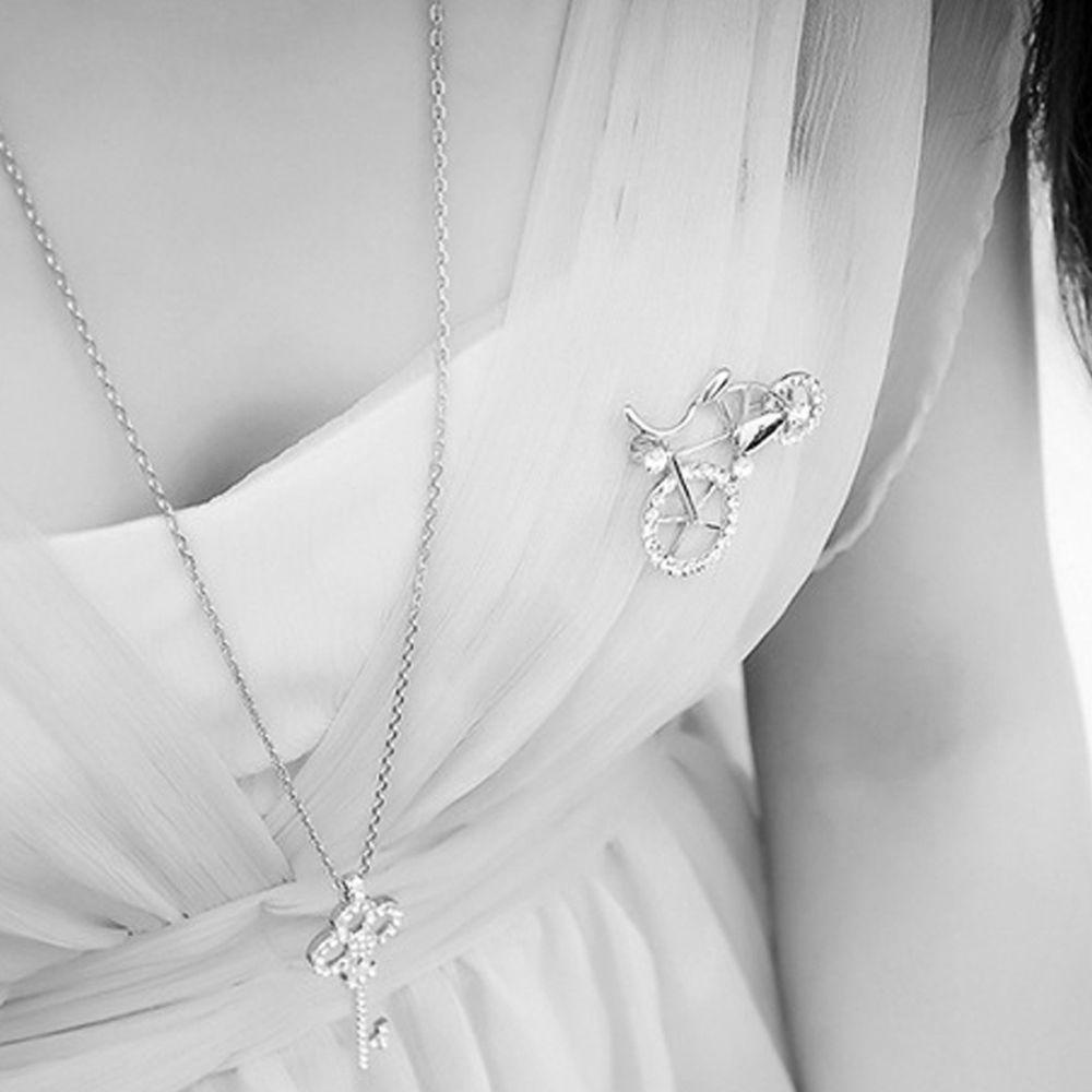 Trâm Cài Áo Hình Xe Đạp Đính Đá Thời Trang
