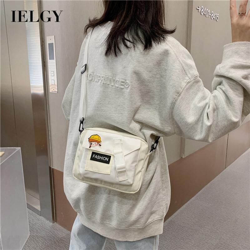 Túi đeo chéo vai IELGY bằng nylon phong cách Nhật Bản dành cho nữ