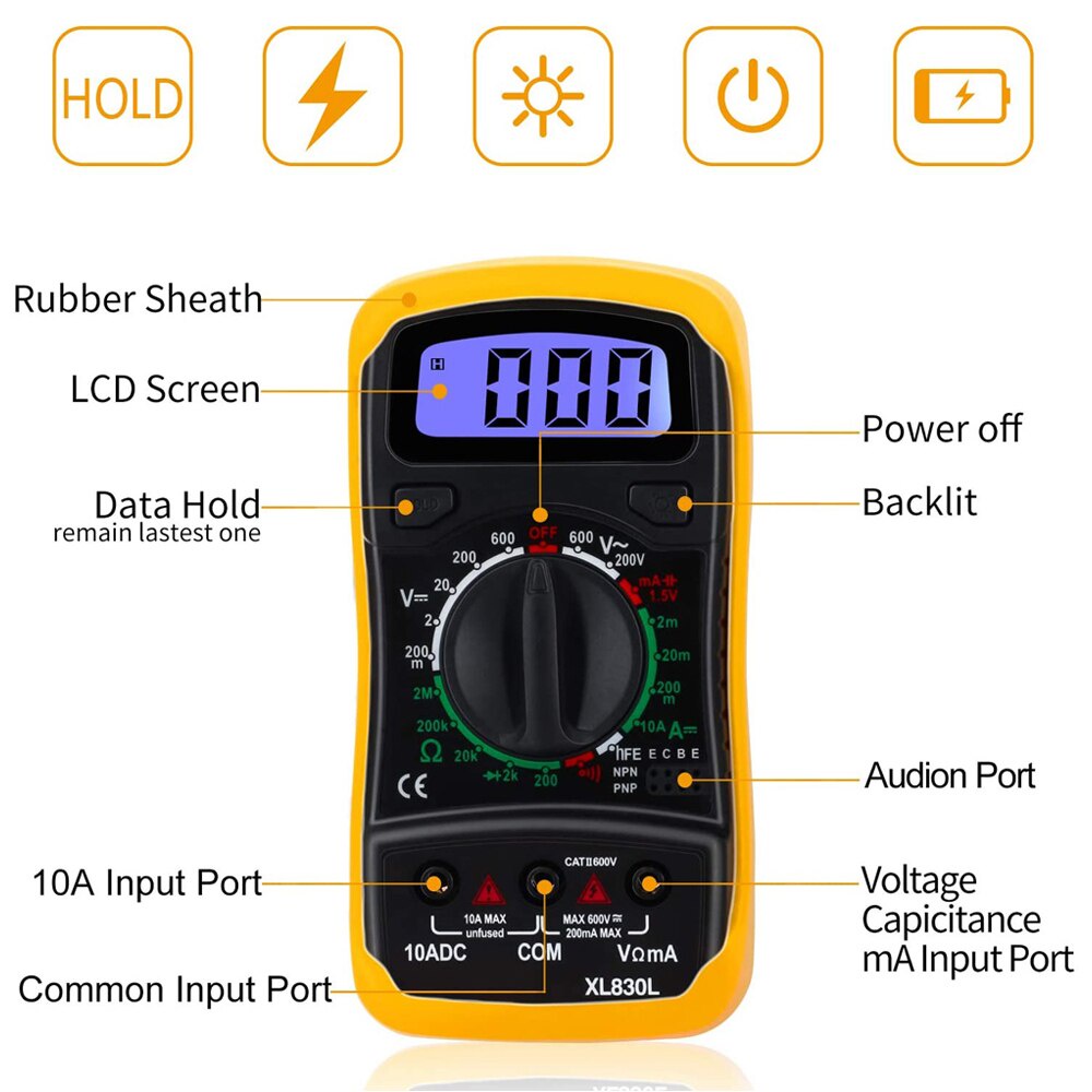 Đồng Hồ Đo Vạn Năng Kỹ Thuật Số ABG XL830L