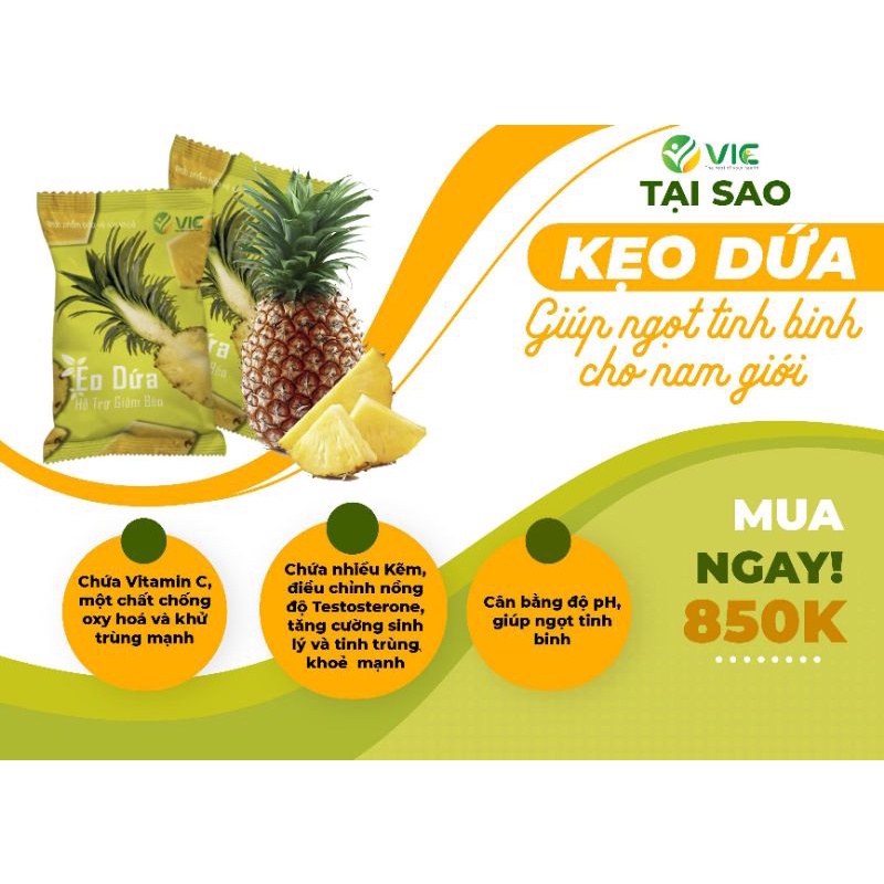 Kẹo dứa giảm cân chính hãng