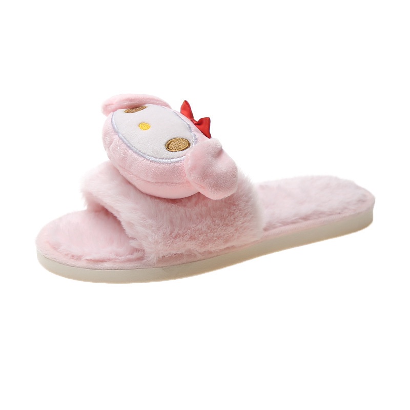 Dép Bông Đi Trong Nhà Hình Melody Kuromi Stellalou Cinnamon YB2 Dễ Thương
