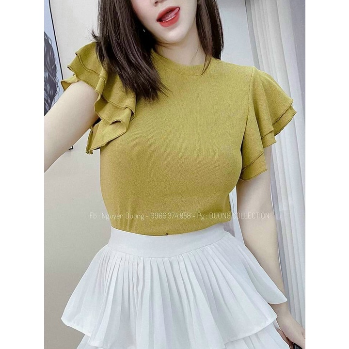 Áo len tăm tay LƯỢN cánh tiên chất vải dày dặn
