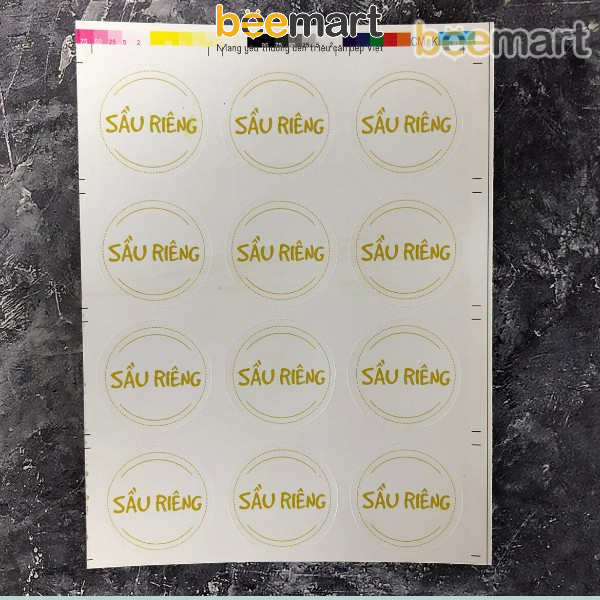Tem dán nhân sầu riêng (12c)