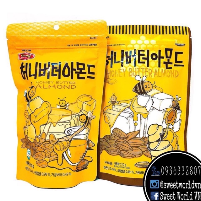 Hạt hạnh nhân tẩm bơ mật ong - Hàn Quốc
