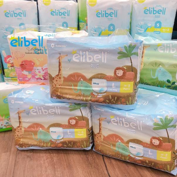 [CHÍNH HÃNG] Bỉm dán/quần ELIBELL Nga ACTIVE phiên bản không đau ví mềm mỏng đủ size cho bé